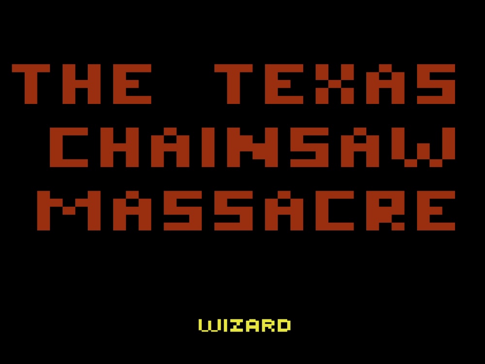 Title Screen of The Texas Chainsaw Massacre for Atari 2600